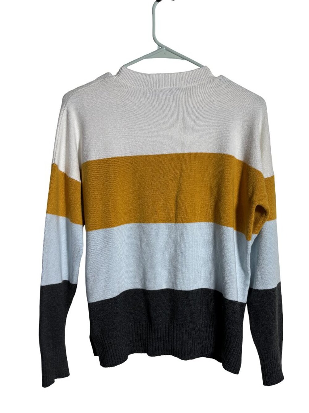 French Connection Colorblock Striped Crewneck Sweater Women’s S Retro Cozy Knit - Picture 5 of 7